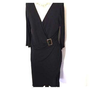 Black Dress gold embellishment